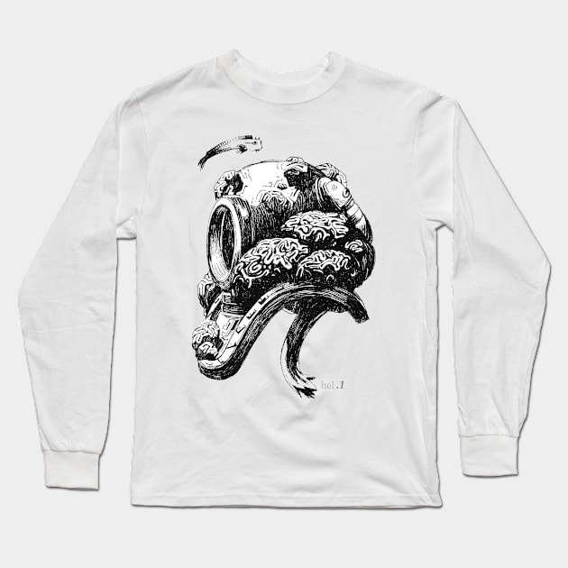 Helmets series 1 hel 1 Long Sleeve T-Shirt by Mikemanoart